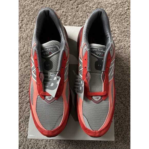 New Balance 990v6 MiUSA Community Red Sneakers U990RT6 Men's Size 11.5 New - Picture 2 of 6